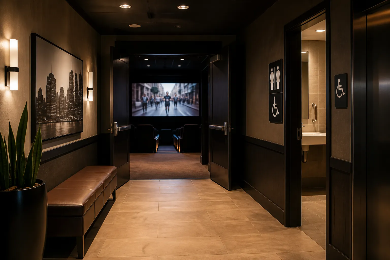 Inline image for Movie Theater: Where To Watch The NYC Marathon Near Restrooms And Subway Elevators in NYC.
