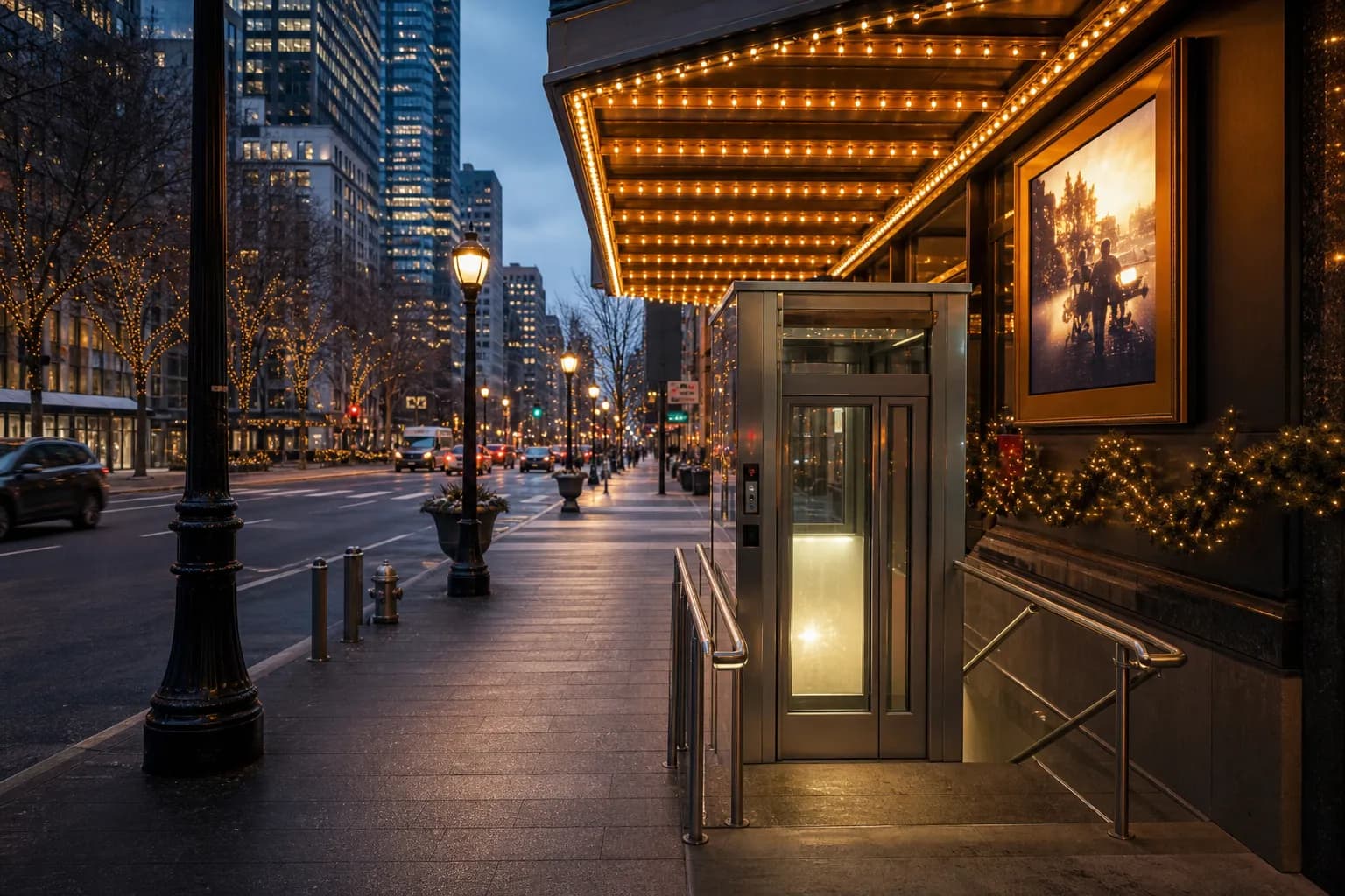Local NYC scene for Regal Movie Theater: Winter NYC Outings Built Around Stroller-Friendly Transit.
