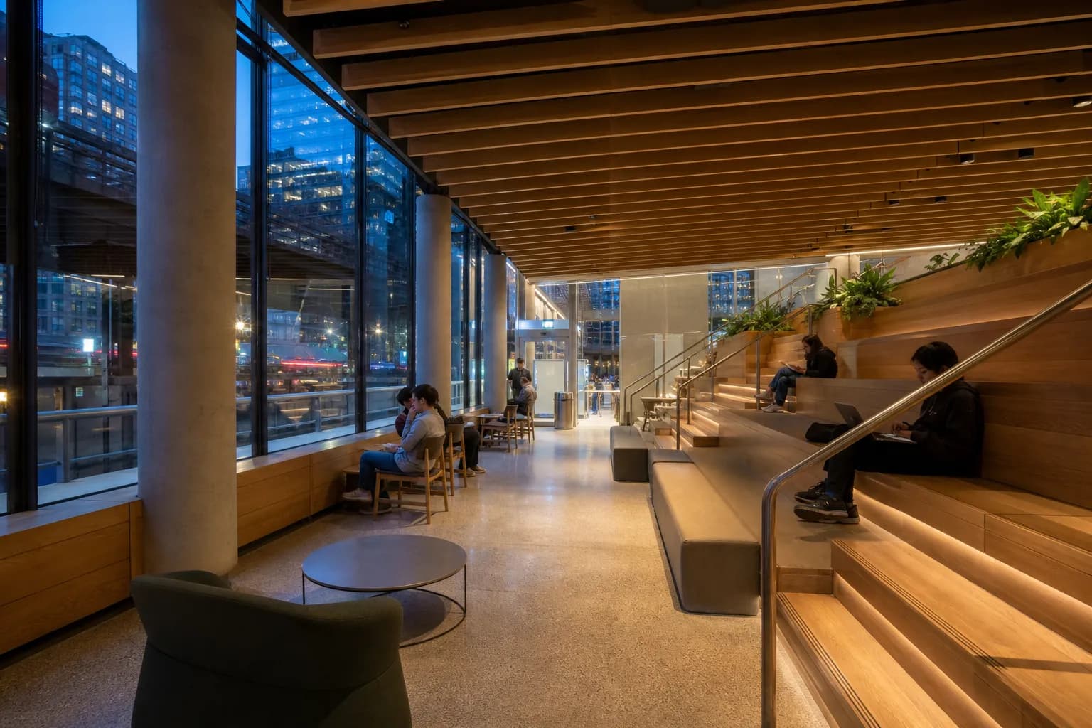 Cover image for Restaurant Chain: NYC Libraries And Public Spaces Open Late During Heat Waves in NYC.
