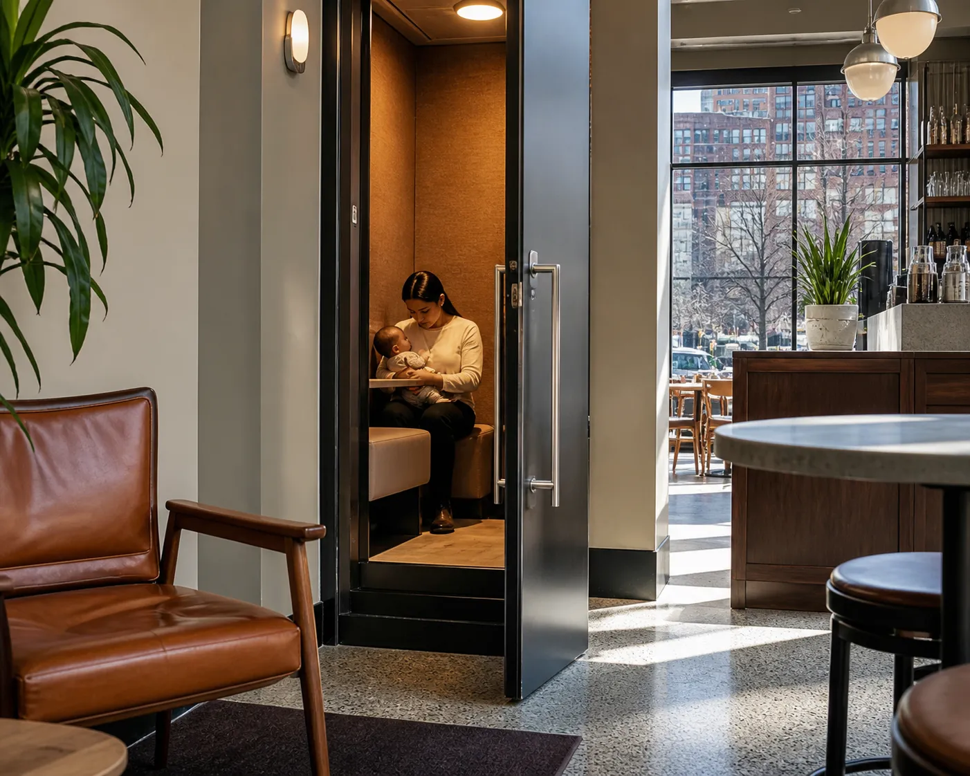 Cover image for Restaurant Chain: Public Lactation Rooms And Breastfeeding-Friendly Spaces In NYC in NYC.