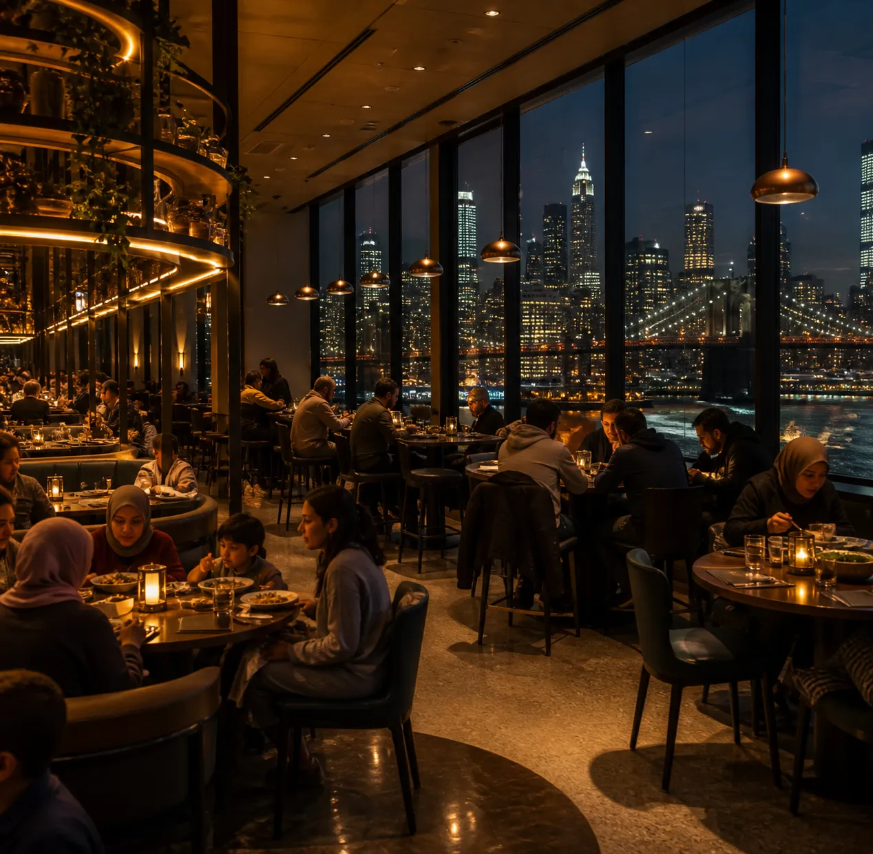 Local NYC scene for Restaurant Chain: Where To Find Late-Night Suhoor During Ramadan In NYC.