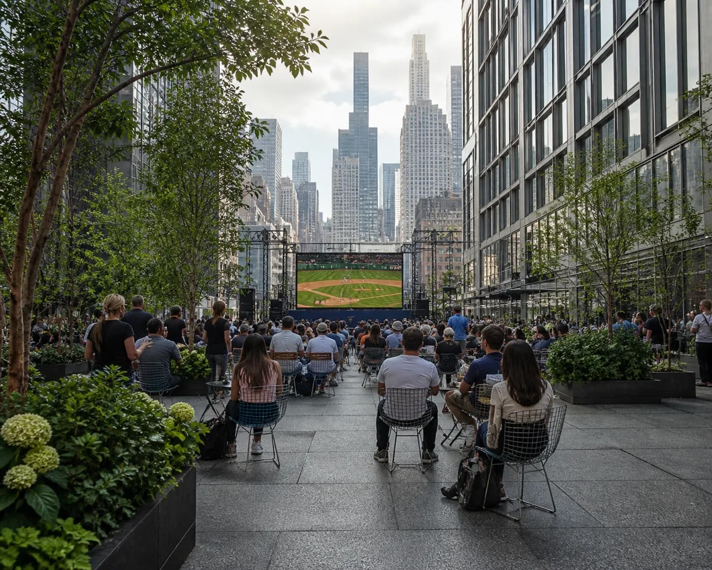 Local NYC scene for Yankees vs Cubs: Free Public Events During Climate Week NYC.