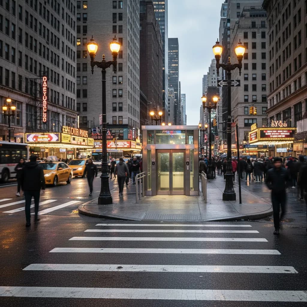 A step-free evening transit route for an accessible NYC date.
