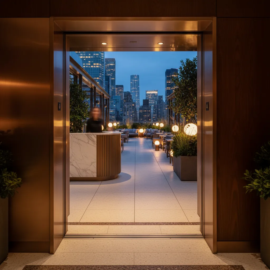 Step-free restaurant arrival route with elevator access in NYC.