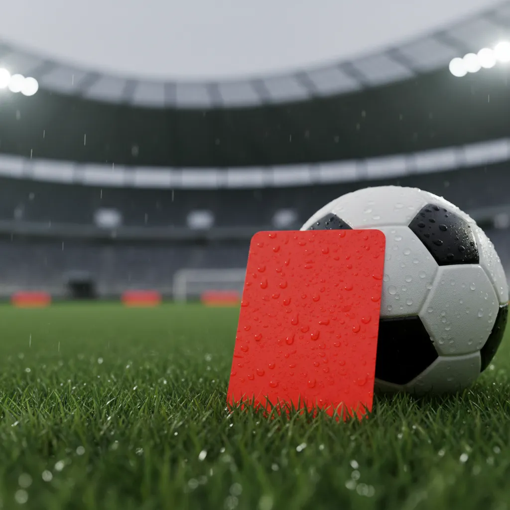 A FIFA conference room after an emergency disciplinary committee meeting