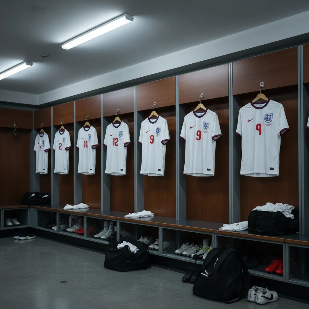 Squad selection documents spread across a manager's desk