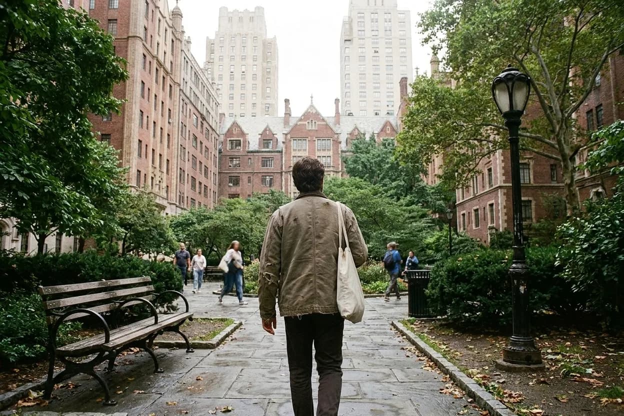 NYC experience scene for Tudor City Greens: The Hidden East Midtown Pocket Parks Above 42nd Street
