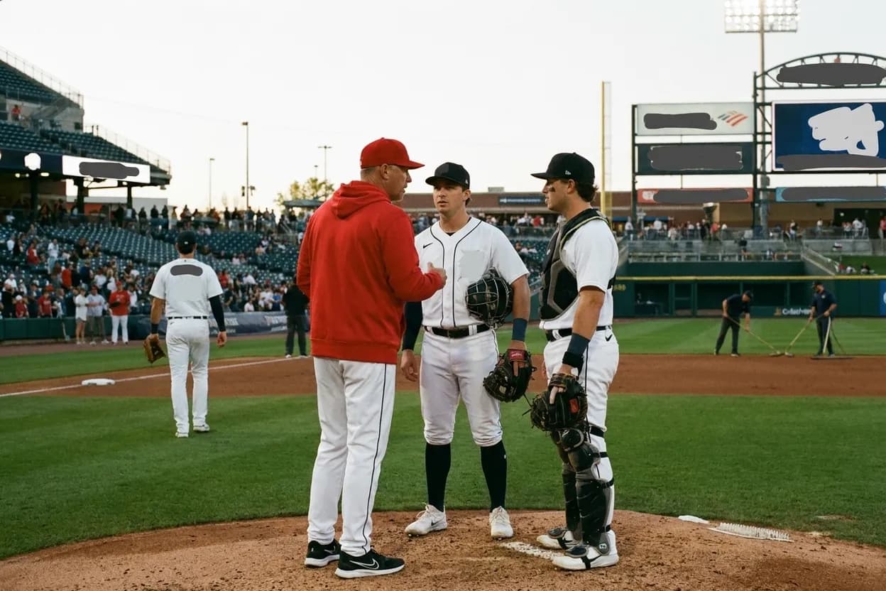 Baseball editorial scene for Twins vs Guardians: Pitching, Hitting, and Game Strategy