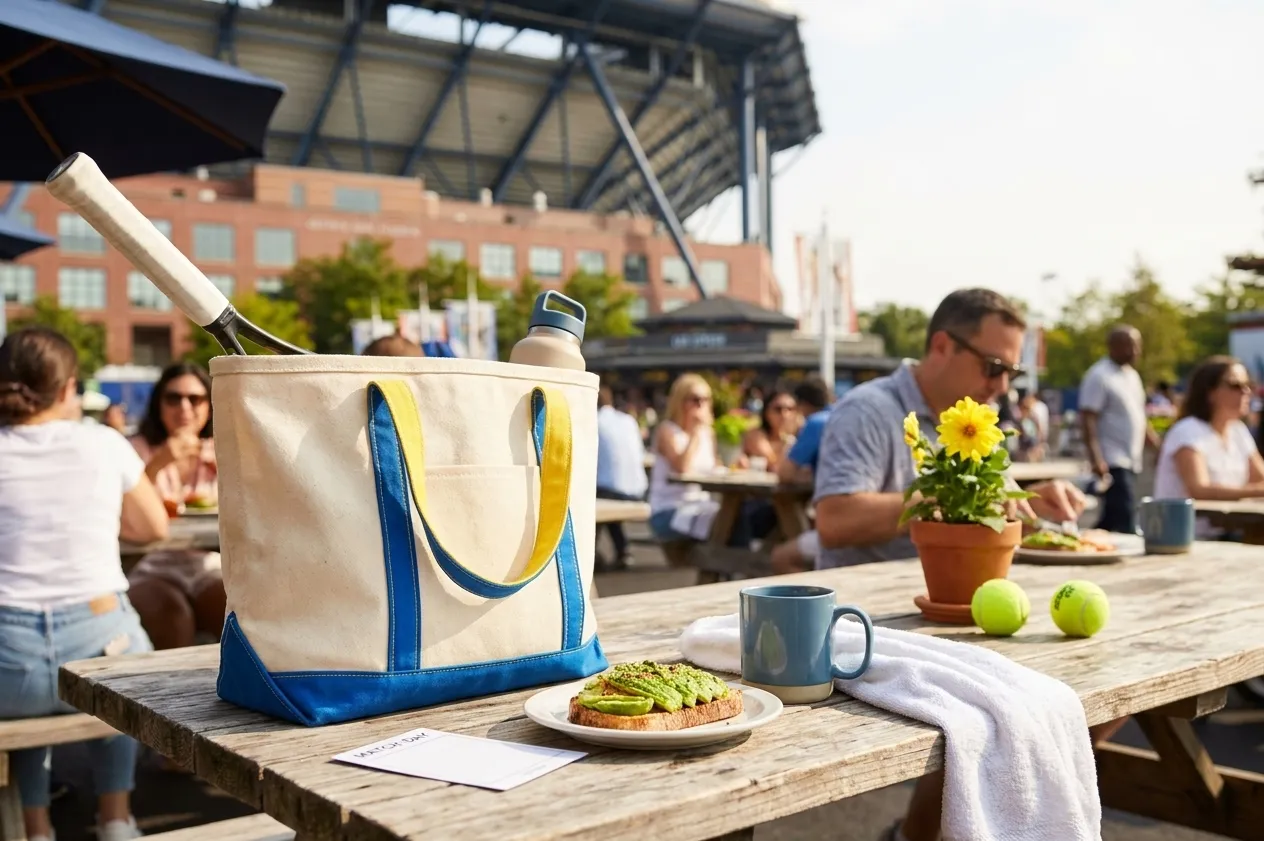 Bright Queens local-life detail for Liberty Vs Fever Route Before US Open 2026 Brunch Stop.