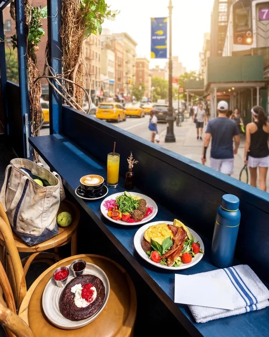 Bright Queens local-life detail for Liberty Vs Fever Stops During US Open 2026 Brunch Stop.