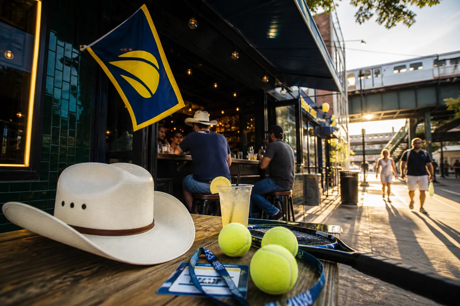A bright New York local-life cover for Tommy DeTamore Country Bars After US Open 2026 Night Matches, with US Open 2026 tennis details.