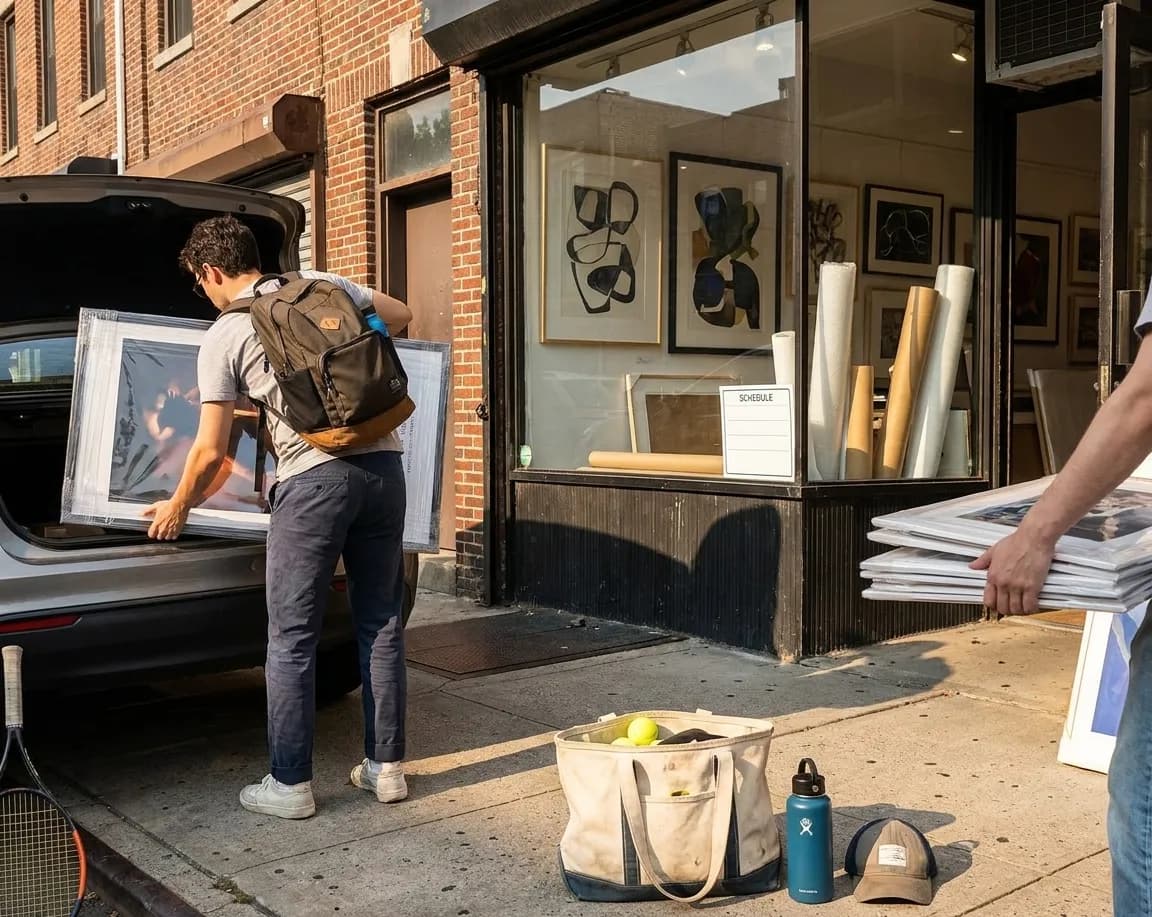 A bright Queens local-life scene connected to Wicker Movie Poster Framing Shops Near US Open Flushing.