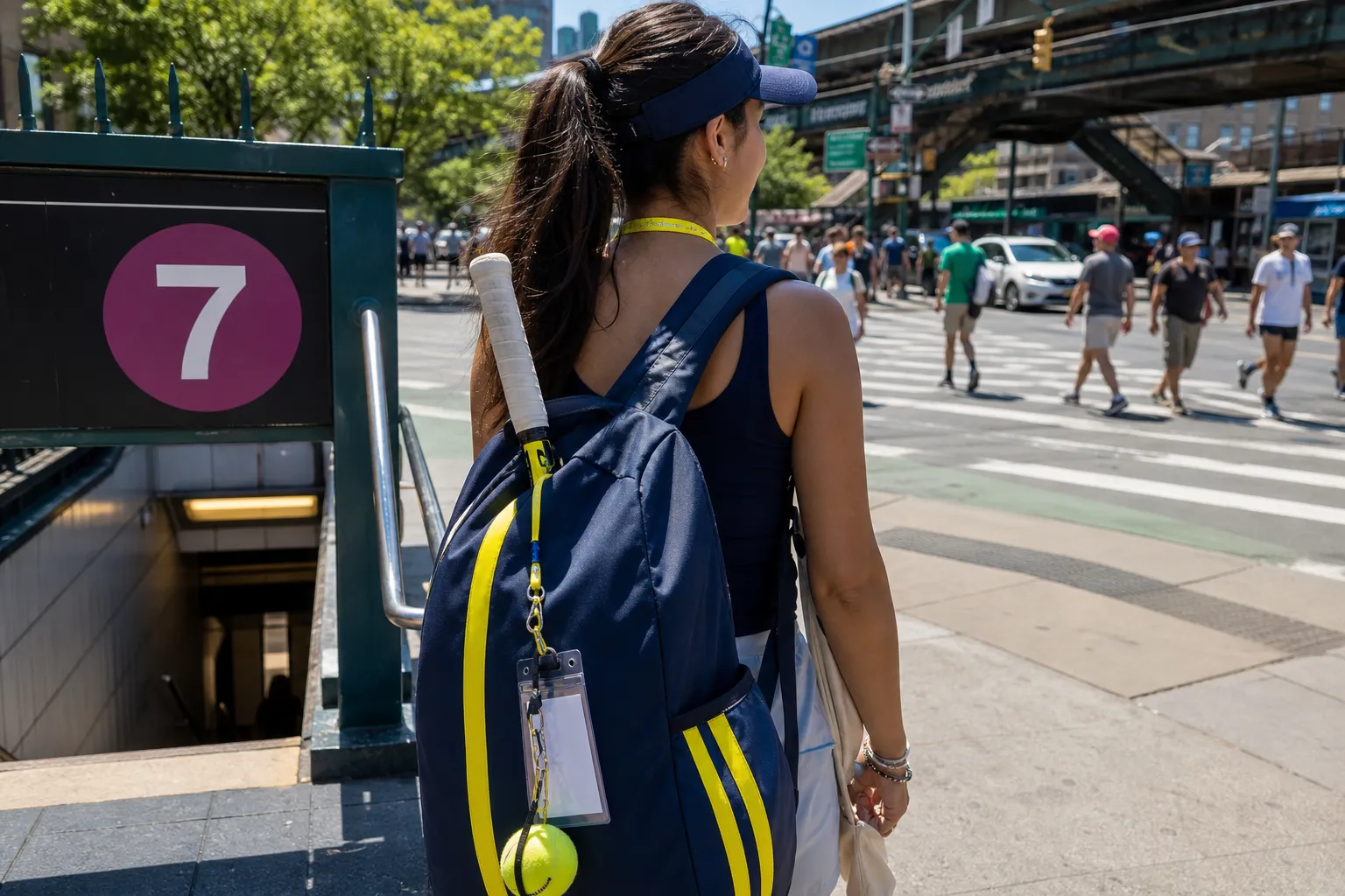 A bright New York local-life cover for Aces vs Liberty Game-Day Bars Near US Open 2026, with US Open 2026 tennis details.