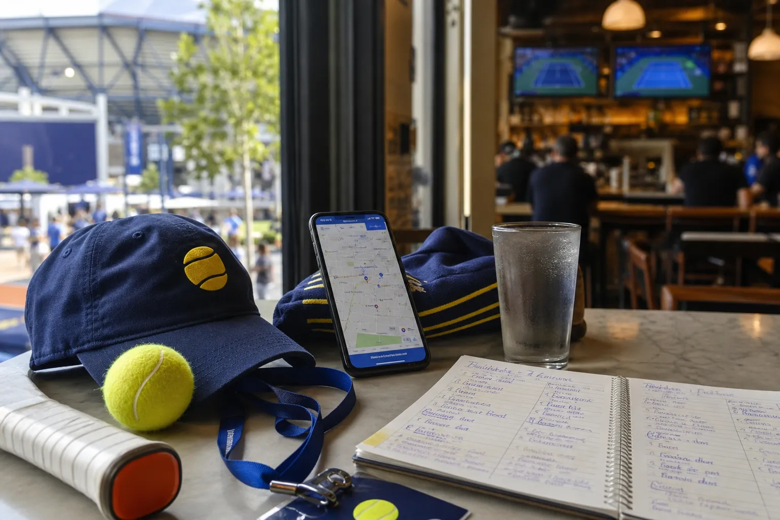 A bright New York local-life cover for Verizon Outage Paper Itineraries For US Open 2026 Visitors, with US Open 2026 tennis details.