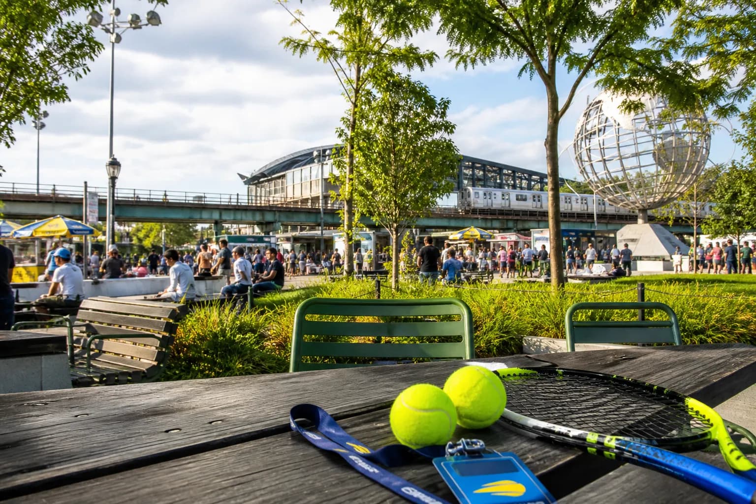 A bright New York local-life cover for Chicago Fire Santos Soccer Bars Near US Open 2026, with US Open 2026 tennis details.