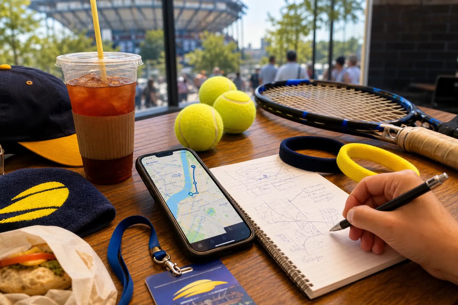 A bright New York local-life cover for Liberty Island Boat Safety Tips Before US Open 2026, with US Open 2026 tennis details.