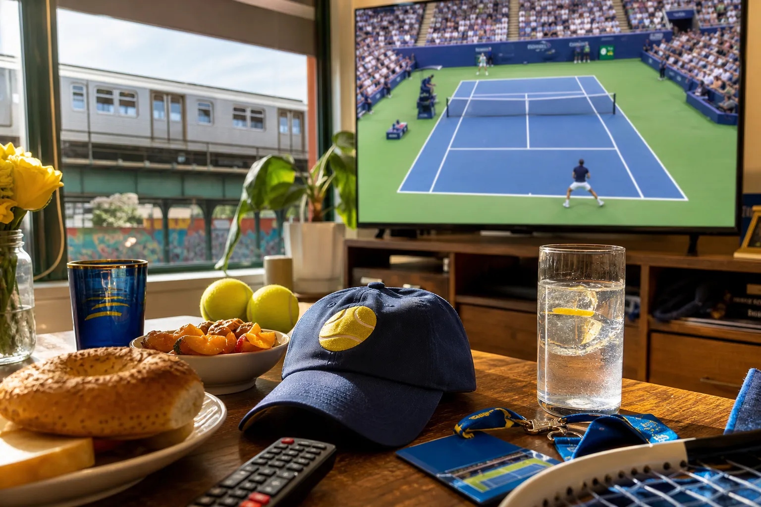 A bright New York local-life cover for Chris Hansen Primetime Watch Rooms Around US Open 2026, with US Open 2026 tennis details.