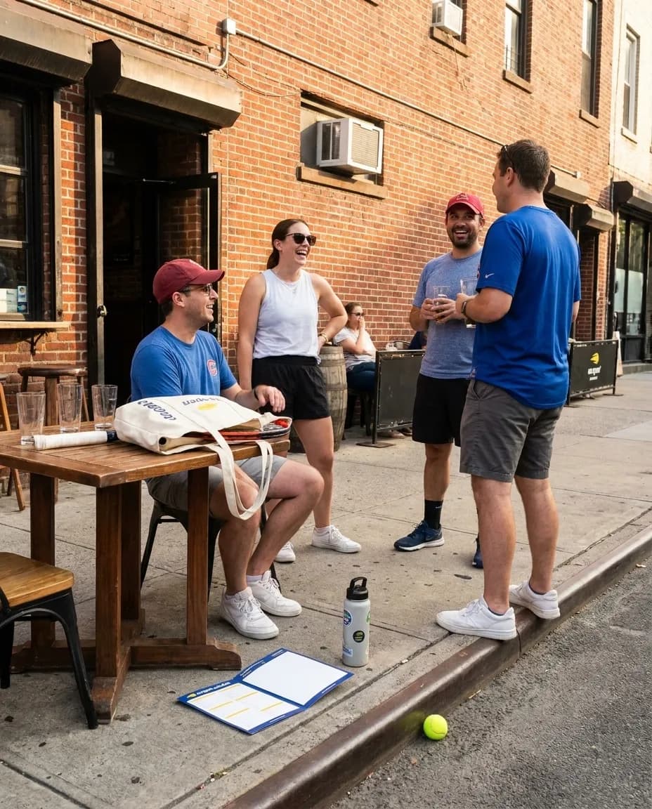 Bright New York local-life cover for Cubs vs Cardinals Tavern Hops After Queens Tennis Sessions.