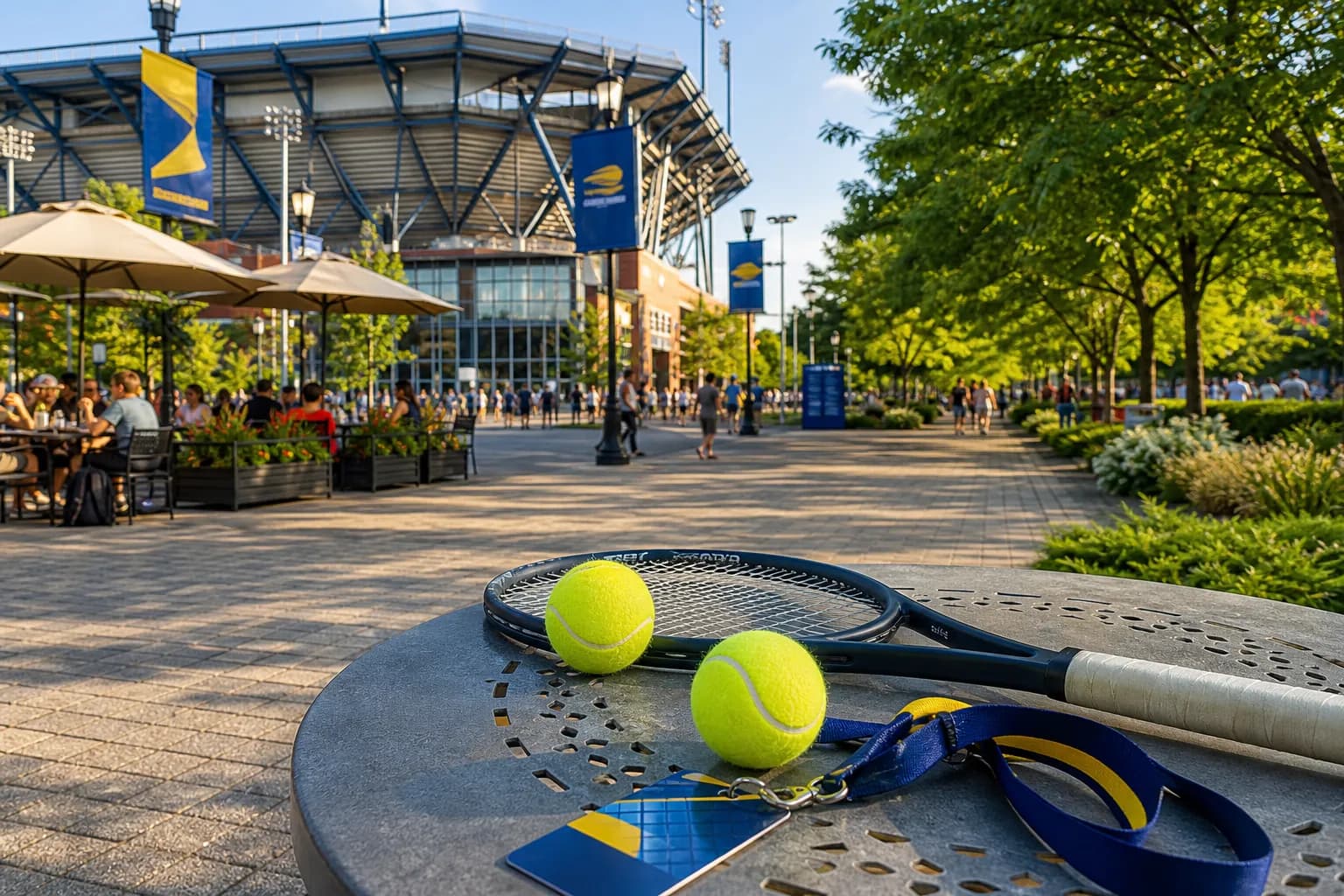 A bright New York local-life cover for Restaurant Chain Deals Near US Open 2026 Match Days, with US Open 2026 tennis details.