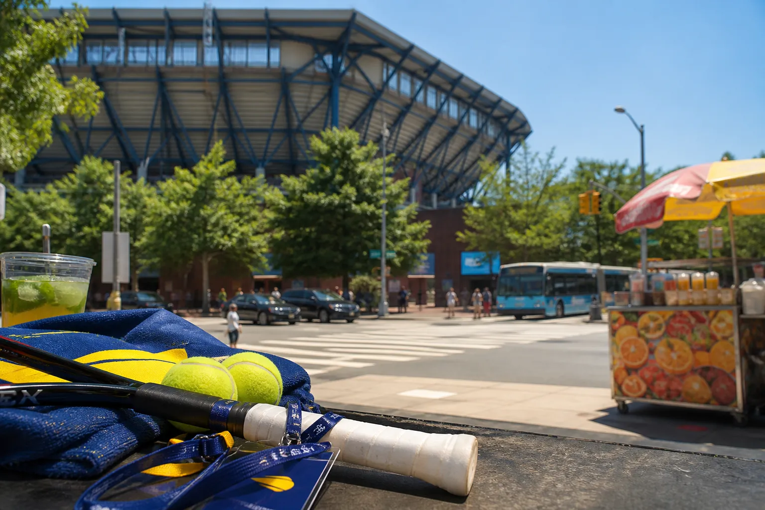 A bright New York local-life cover for Seattle Sounders vs Querétaro Soccer Pubs Near US Open 2026, with US Open 2026 tennis details.
