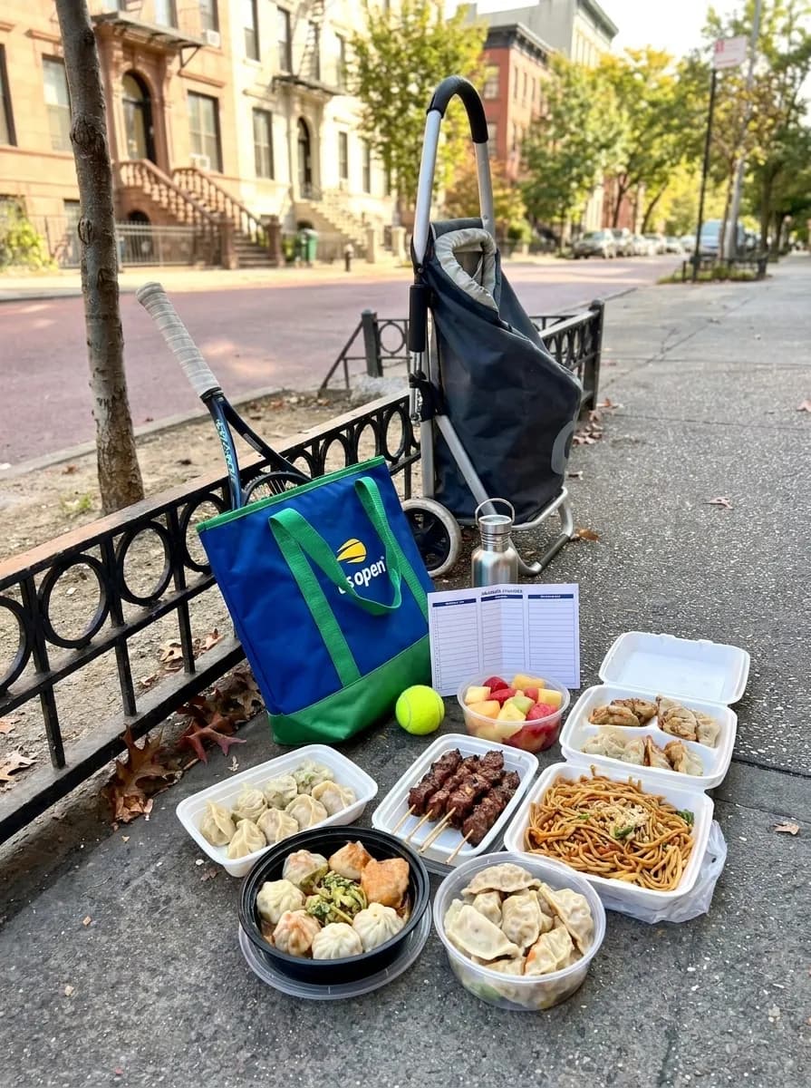 Bright New York local-life cover for 72 Hours of Queens Food Around One US Open Session.