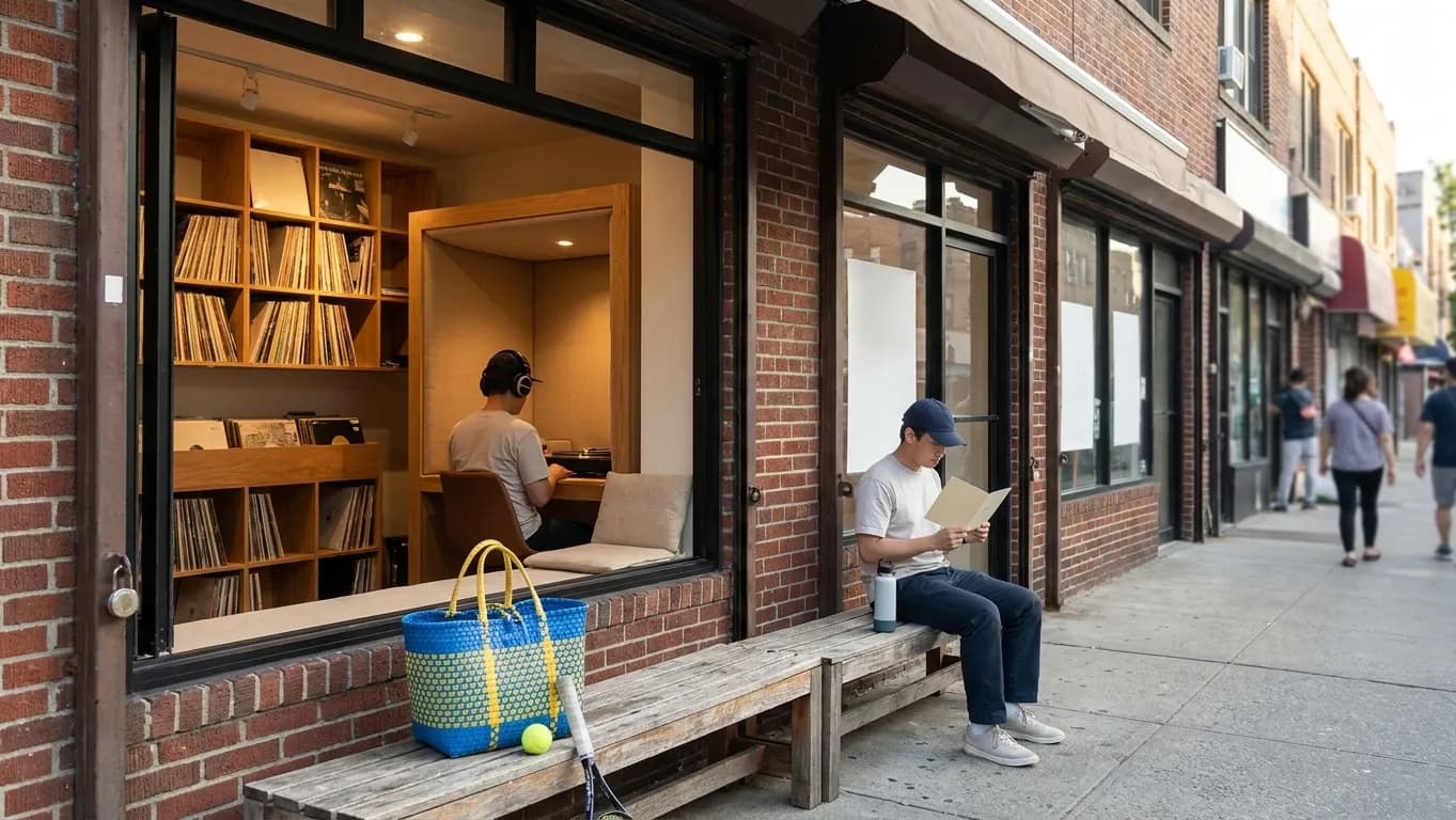A bright Queens local-life scene connected to Karen Carpenter Vinyl Listening Rooms Near Queens US Open.