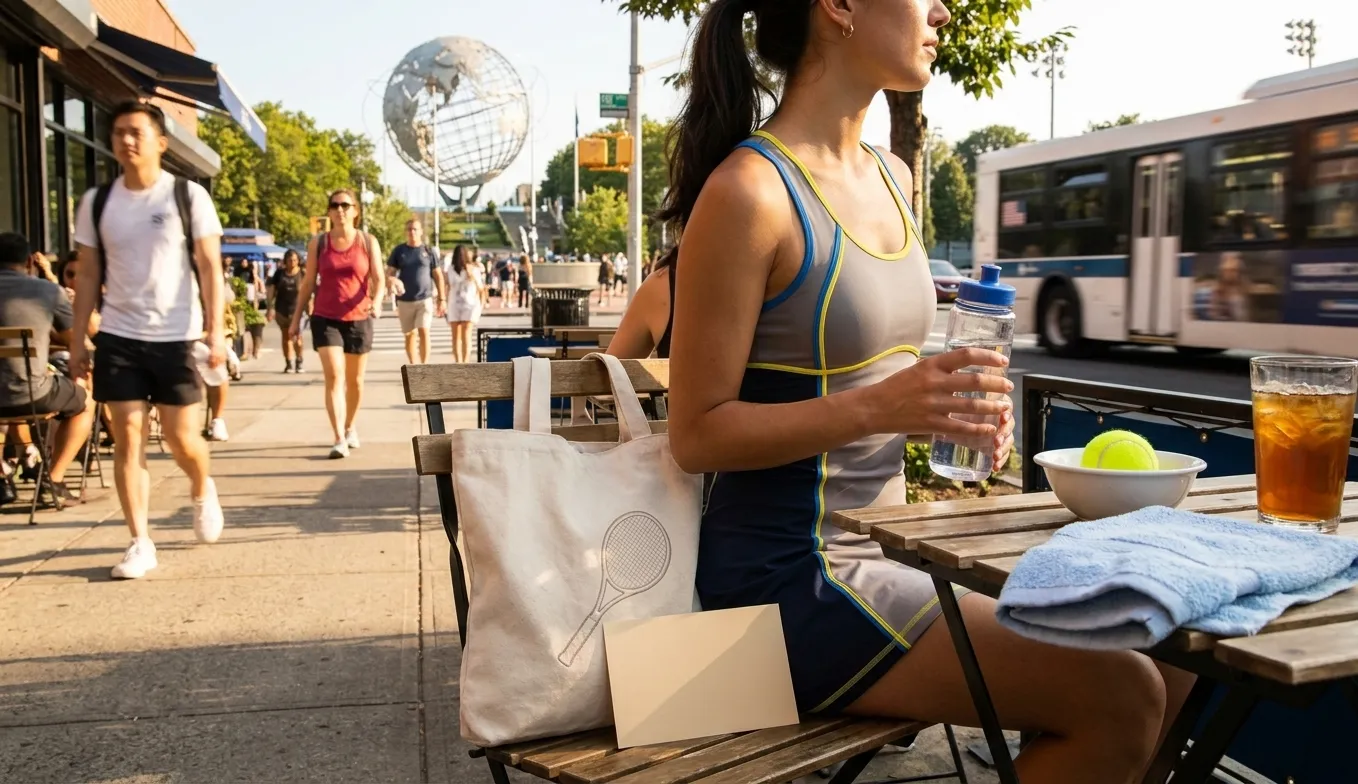 Bright Queens local-life detail for Sabalenka Dress Trend Outfit Guide For US Open 2026.