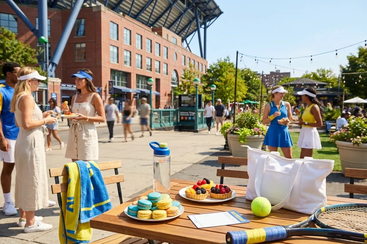 Bright realistic US Open 2026 local-life cover for Sabalenka Dress Trend Outfit Guide For US Open 2026.