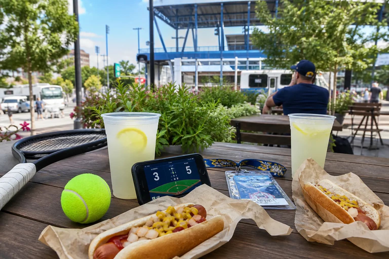 A bright New York local-life cover for Dodgers vs Diamondbacks Viewing Patios After US Open 2026, with US Open 2026 tennis details.