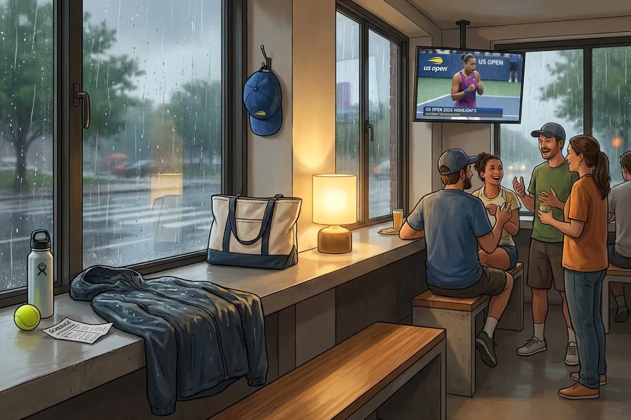 Bright New York local-life cover for Ransom Canyon Hotel Night Plans After Rainy US Open Days.