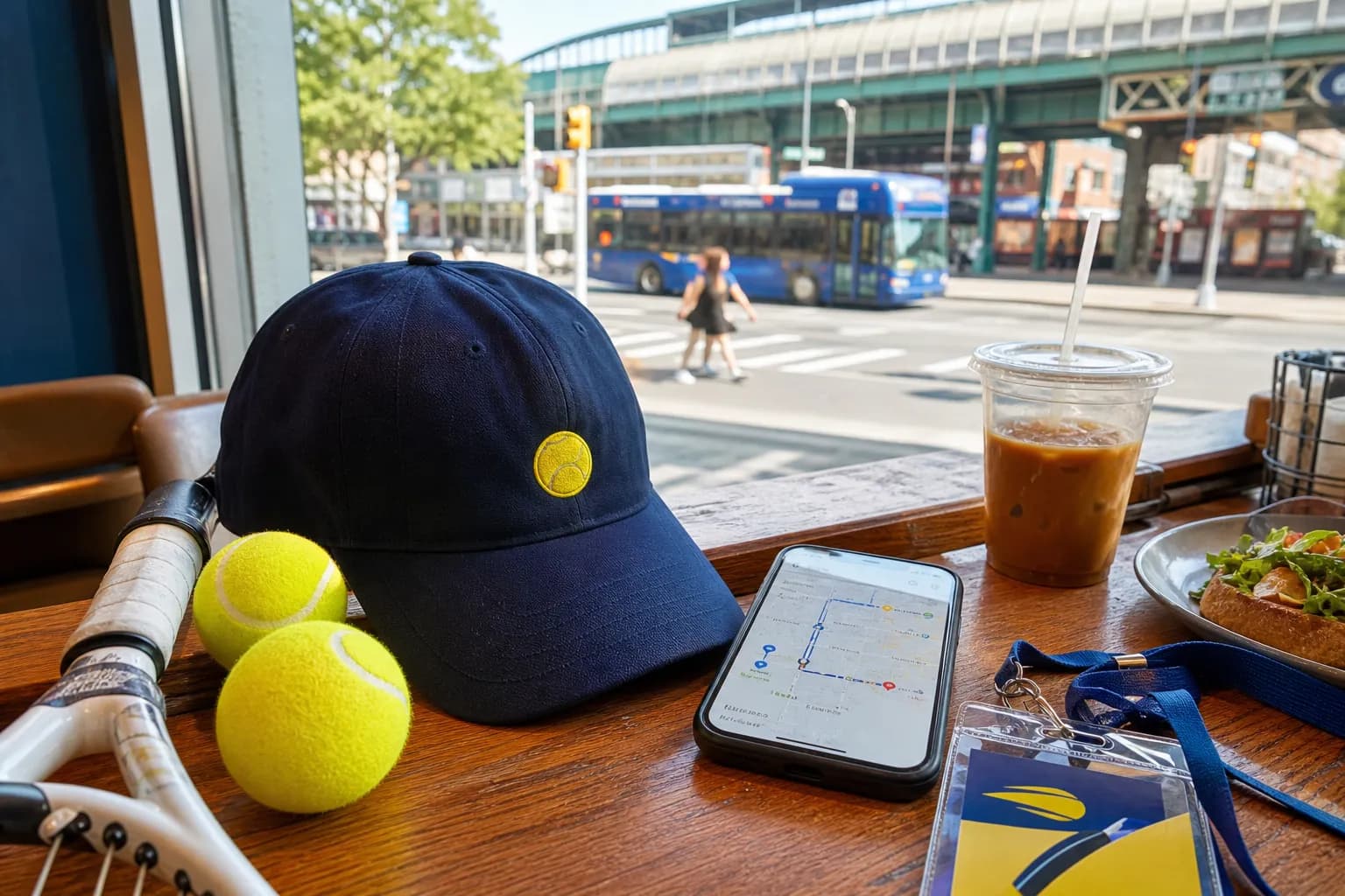 A bright New York local-life cover for Drew Brees Hall of Fame Bars Near US Open 2026, with US Open 2026 tennis details.