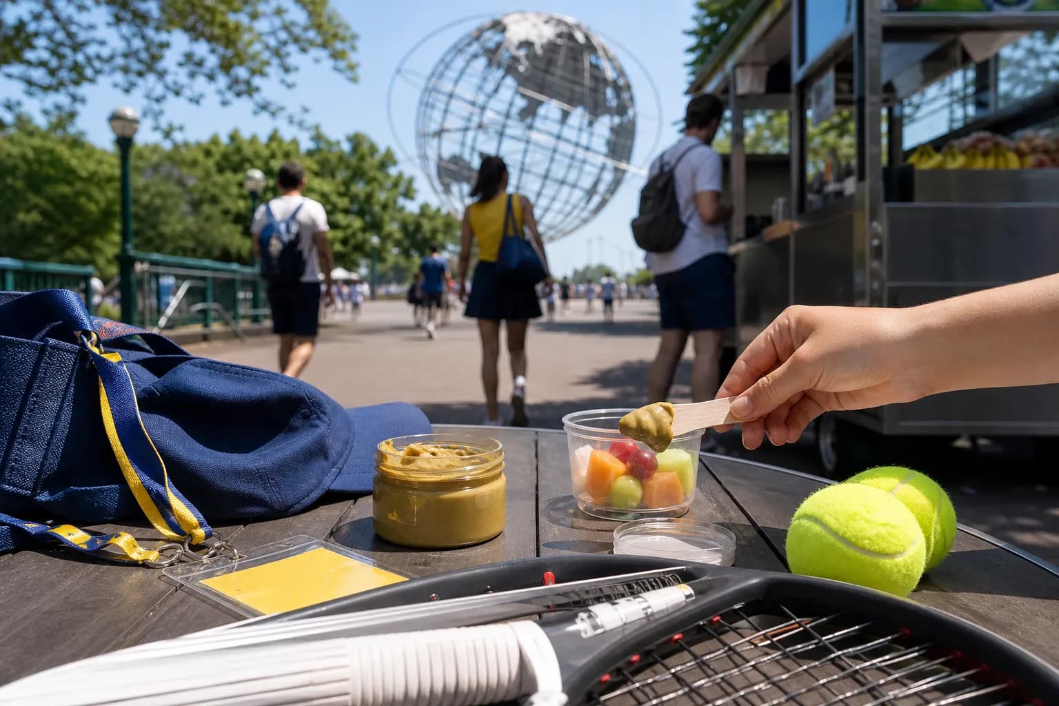A bright Queens local-life scene connected to Walmart Pistachio Nut Butter Recall Snack Safety Near US Open 2026.