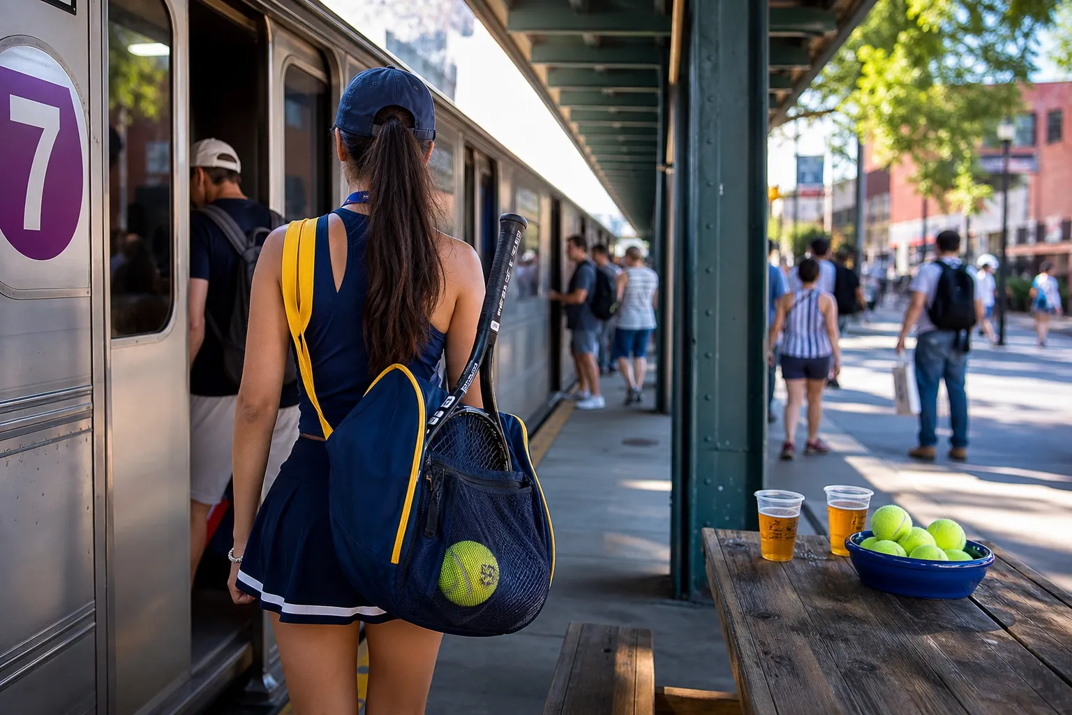 A bright New York local-life cover for Pirates vs Brewers Beer Garden Stops Near US Open 2026, with US Open 2026 tennis details.