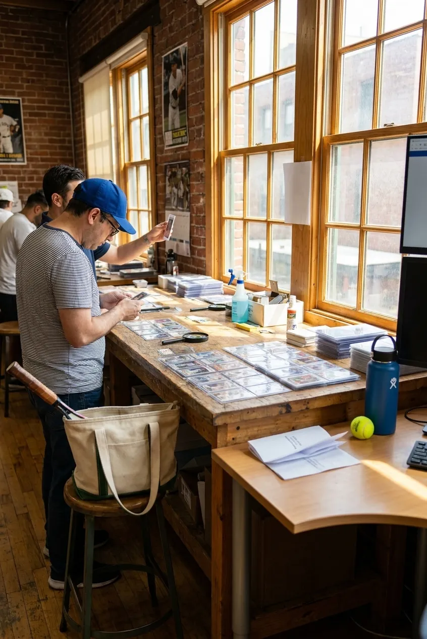 A bright Queens local-life scene connected to George Lombard Jr Sports Card Grading Queens US Open.