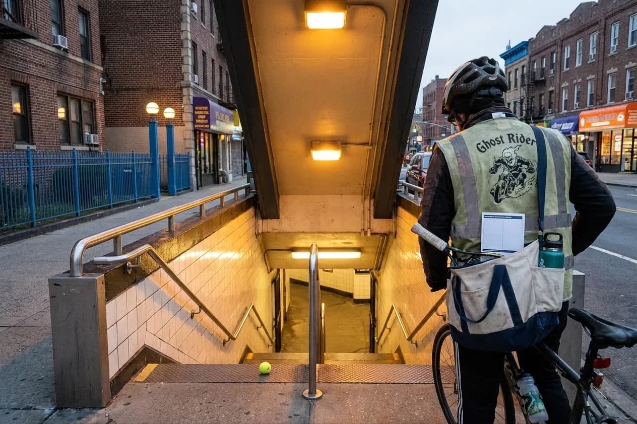 A bright Queens local-life scene connected to Ghost Rider Night Bike Routes Near Flushing Meadows Tennis.
