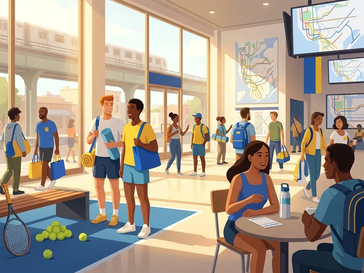 Bright realistic US Open 2026 local-life cover for Storm Checklist For US Open 2026 Transit Plan.