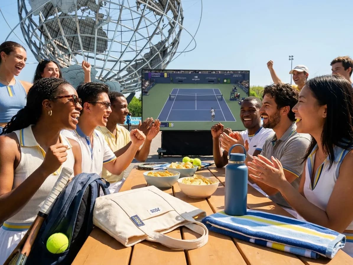 Bright Queens local-life detail for Osaka Tennis Comeback Watch Parties For US Open 2026.