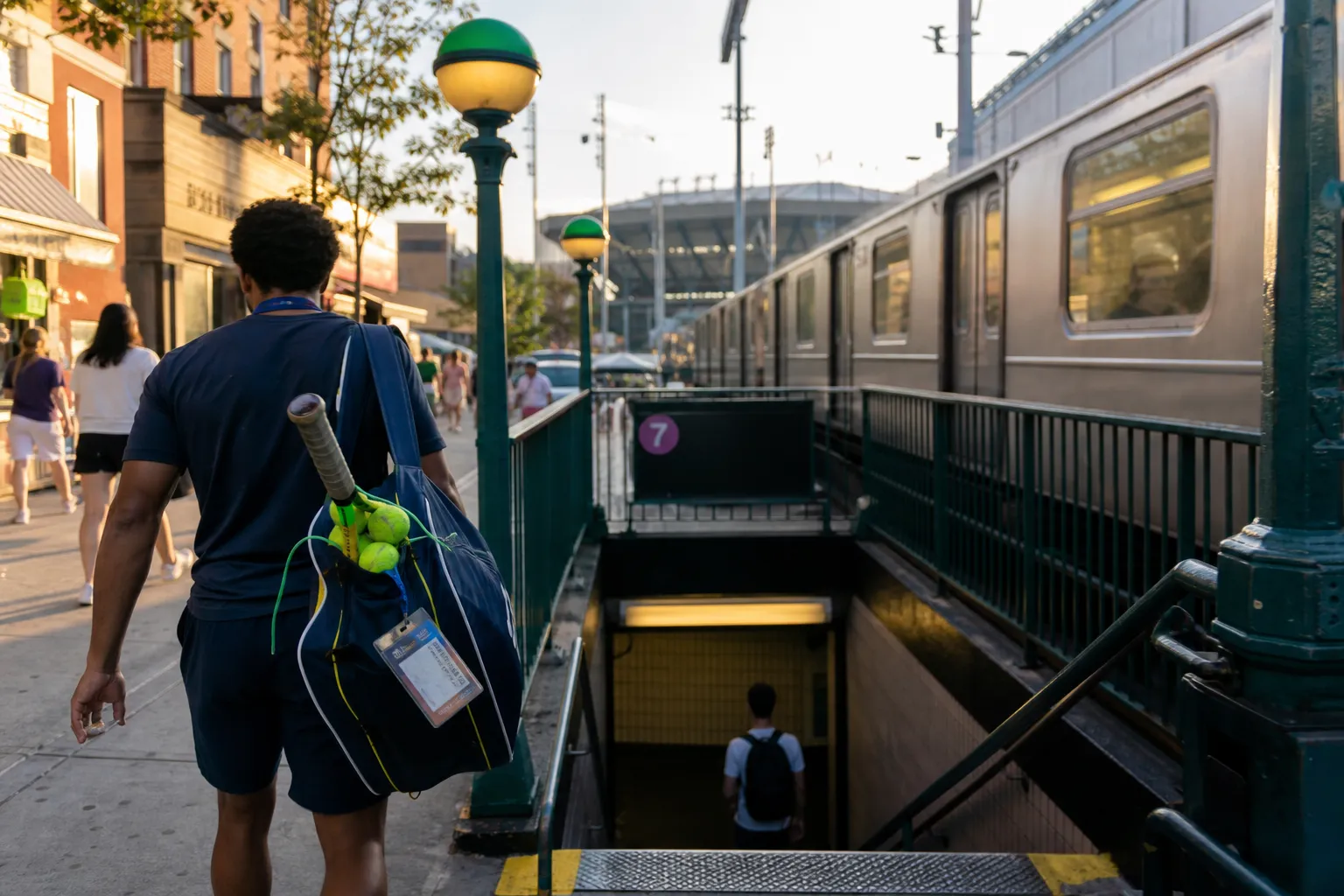 A bright New York local-life cover for Angels vs Orioles Crab Dinner Routes Around US Open 2026, with US Open 2026 tennis details.