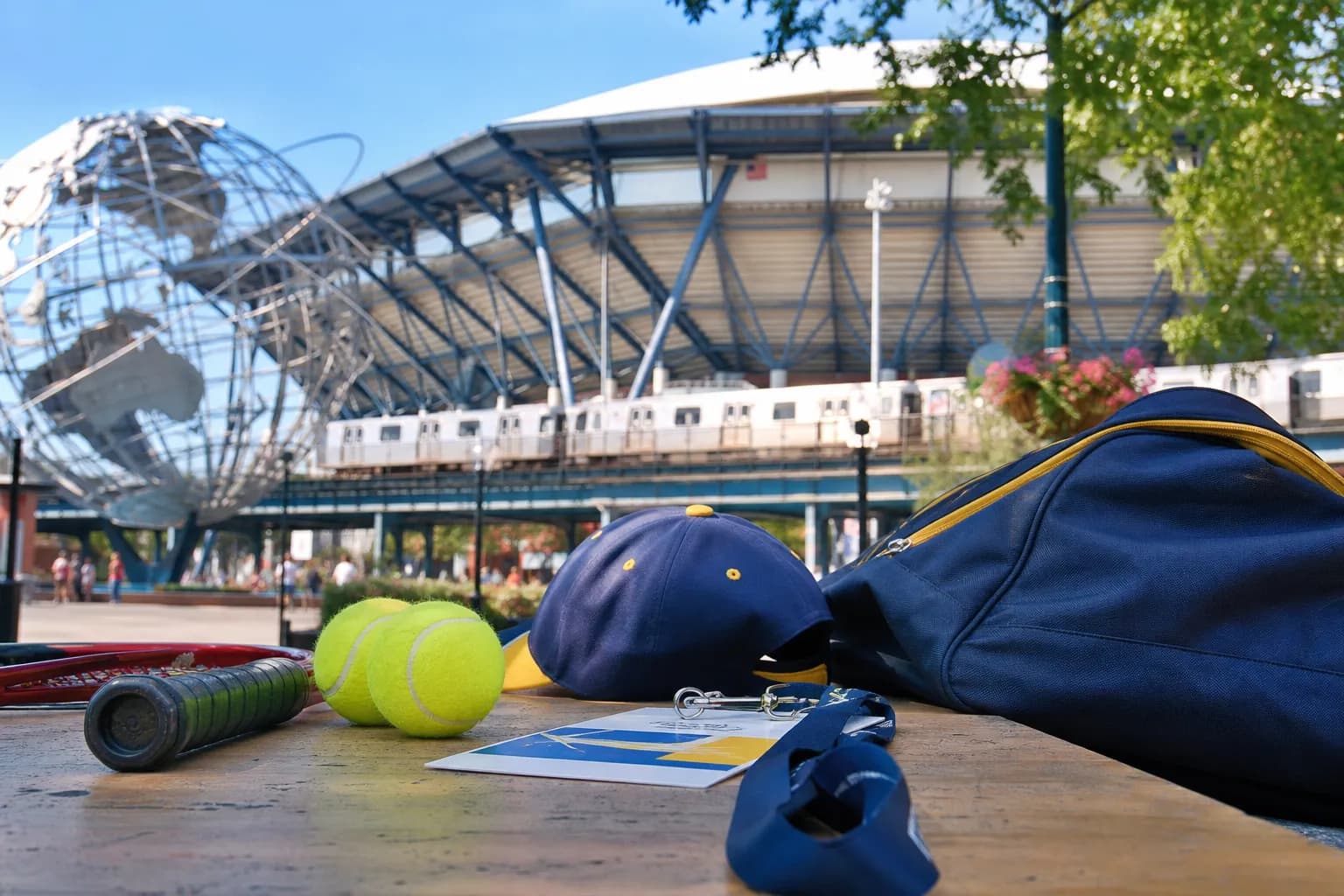 A bright New York local-life cover for Lindsey Buckingham Vinyl Shops Around US Open 2026, with US Open 2026 tennis details.