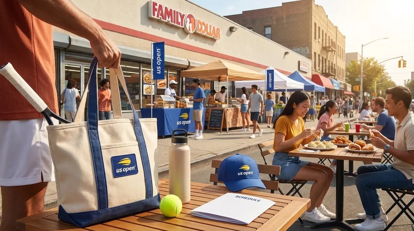 Bright New York local-life cover for 72 Hours of Flushing Snacks Around US Open Tickets.