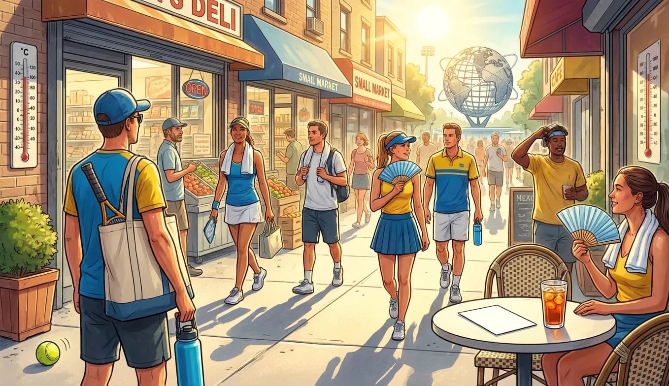 Bright realistic US Open 2026 local-life cover for Guardians Vs Tigers Fan Plan For US Open 2026 Fan Walk.