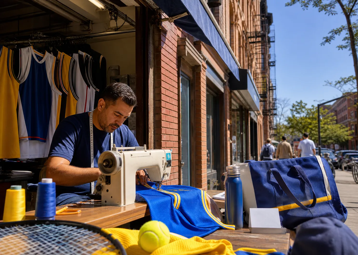 Bright New York local-life cover for LAFC Guadalajara Soccer Jersey Tailoring Near 2026 US Open.