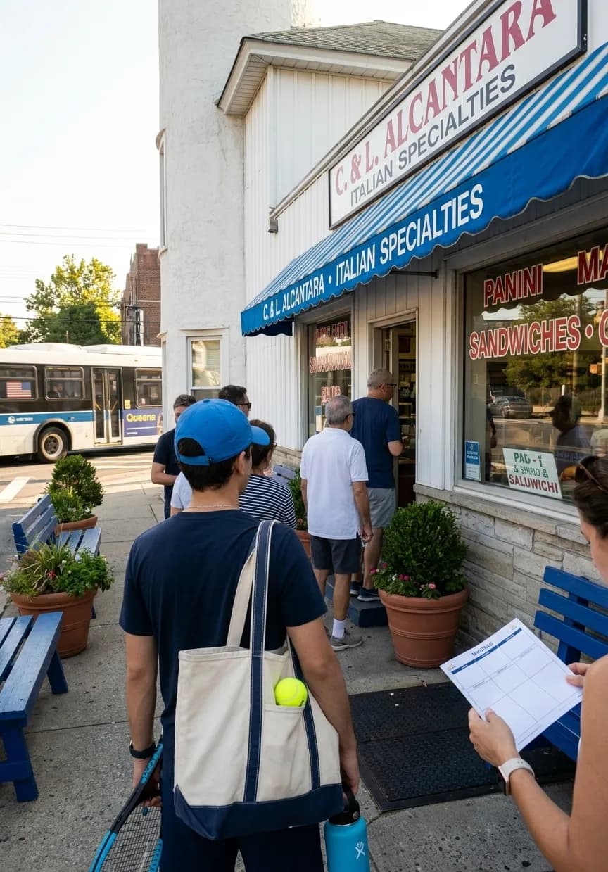 Bright New York local-life cover for Kevin Alcantara Cubs Fans: NYC Italian Delis Near US Open.