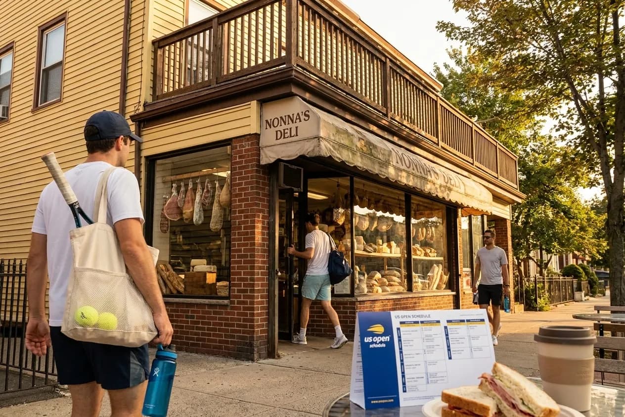 A bright Queens local-life scene connected to Kevin Alcantara Cubs Fans: NYC Italian Delis Near US Open.