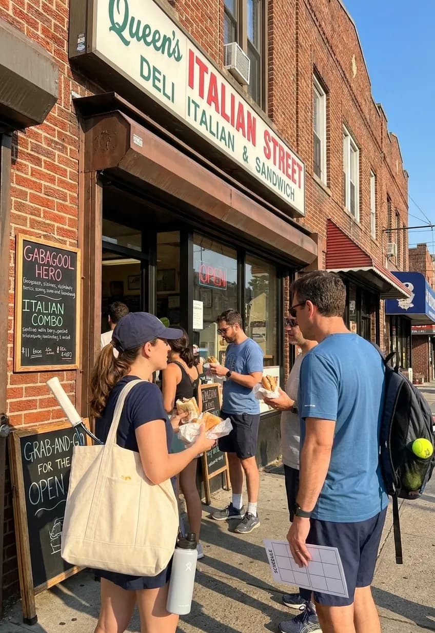 A bright Queens local-life scene connected to Kevin Alcantara Cubs Fans: NYC Italian Delis Near US Open.