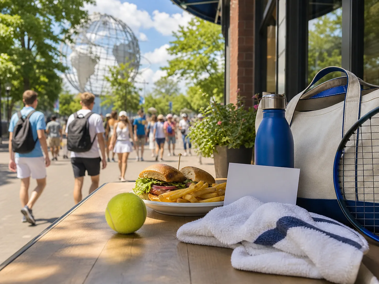Bright Queens local-life detail for NOAA Hurricane Stops During US Open 2026 Bar Route Flushing Meadows.