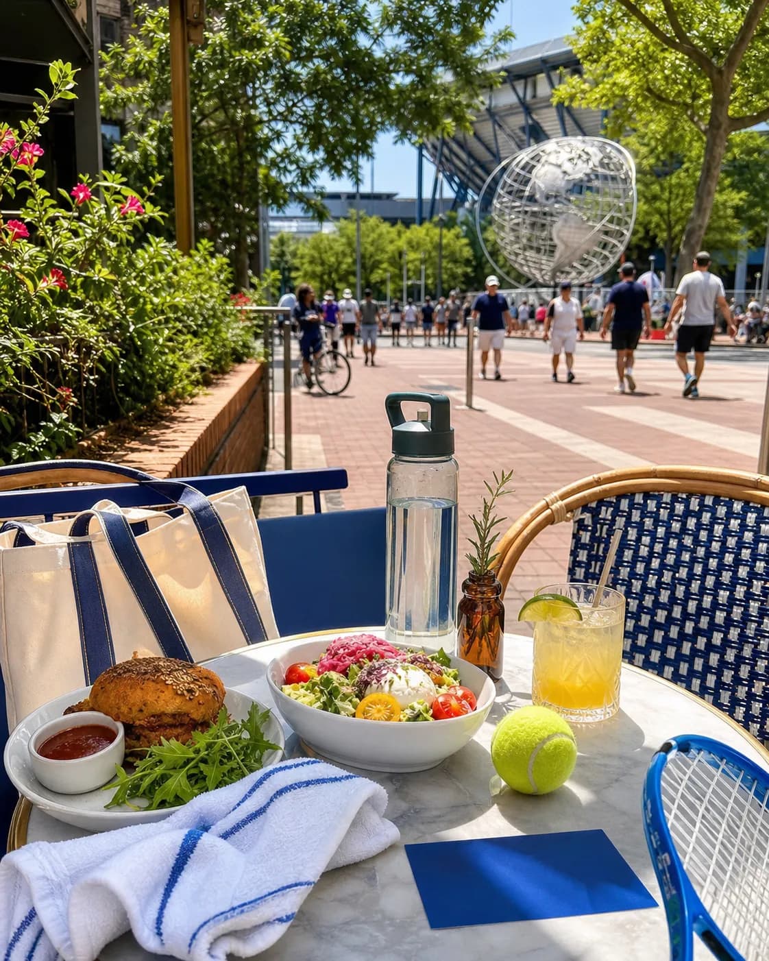 Bright Queens local-life detail for NOAA Hurricane Stops During US Open 2026 Bar Route Flushing Meadows.