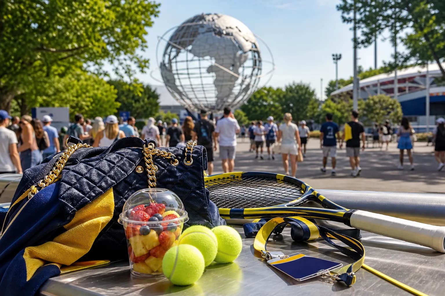 A bright Queens local-life scene connected to Paris Hilton Glam Outfit Stops Near US Open 2026.