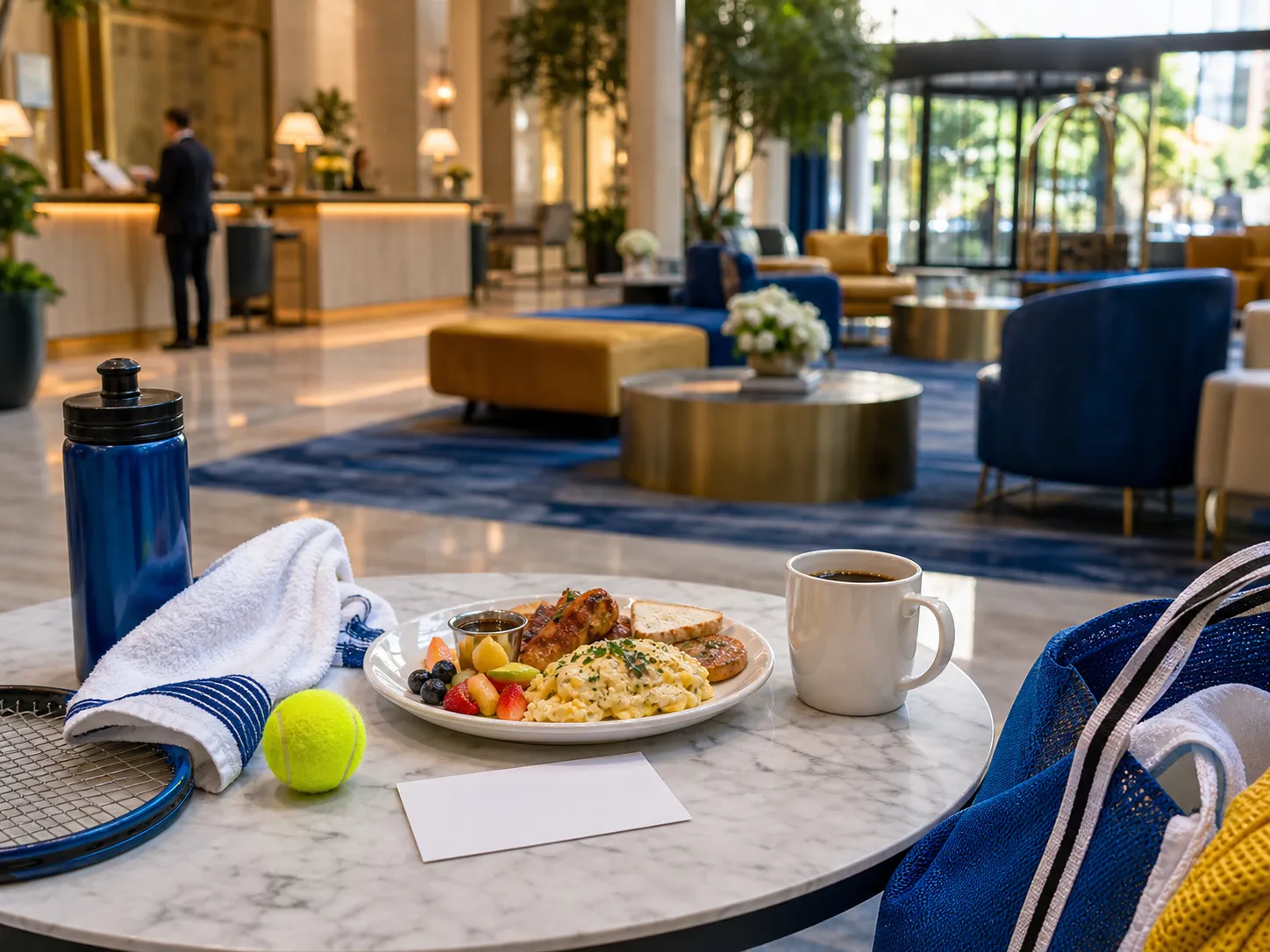 Bright Queens local-life detail for Kcrg Weather Map For US Open 2026 Hotel Lobby Break Courtside.