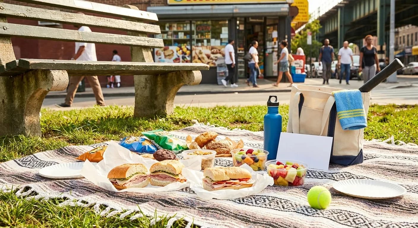 Bright Queens local-life detail for Bodega Picnic Rules For US Open 2026 Day Sessions.